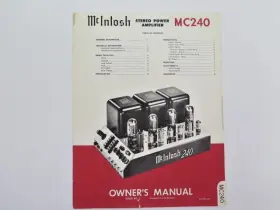 240-TC-562-2M MCINTOSH Stereo Power Amplifier Owners Manual