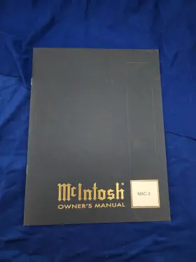 MAC-3 MCINTOSH Digital Amp Manual
