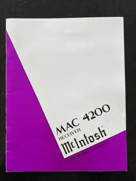MAC4200 MCINTOSH Manual