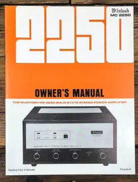 MC-2250 MCINTOSH Amplifier Service Manual
