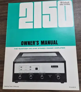 MC2150 MCINTOSH Amplifier Owners Manual