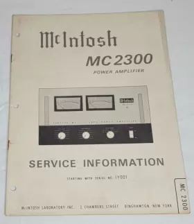 MC2300 MCINTOSH Service Manual