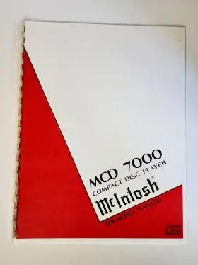 MCD-7000 MCINTOSH Disc Player Owners Manual Great