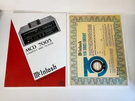MCD-7005 MCINTOSH Disc Player Owners Manual Great
