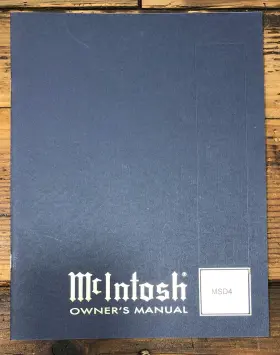 MSD-4 MCINTOSH Surround Decoder Owners User Manual