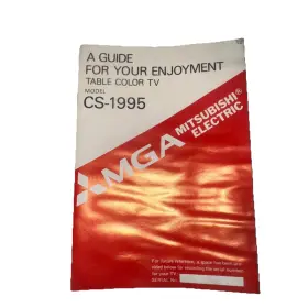 871C024A1 MITSUBISHI Table Tv Owners Manual