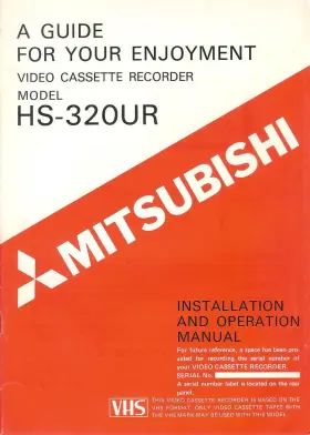871C093C7 MITSUBISHI Vhs Vcr Owners Manual Printed