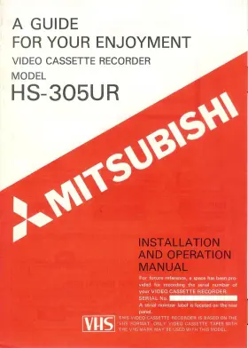 871C098A6 MITSUBISHI Vhs Vcr Owners Manual Printed