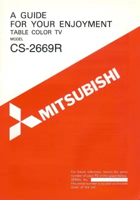 871C156A8 MITSUBISHI Table Tv Owners Manual