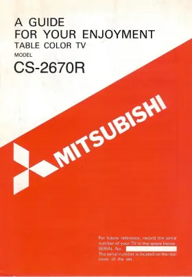 871C156A9 MITSUBISHI Table Tv Owners Manual