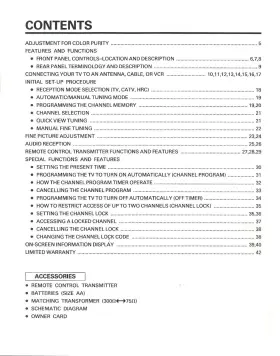 871C159A6 MITSUBISHI Console Tv Owners Manual #2