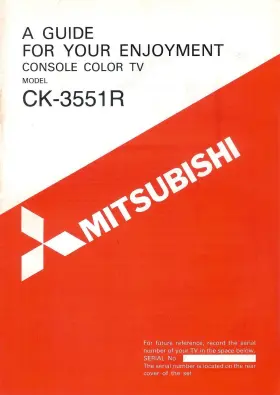 871C159A6 MITSUBISHI Console Tv Owners Manual