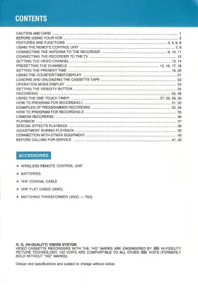 871C224A0 MITSUBISHI Vhs Vcr Owners Manual Printed #2