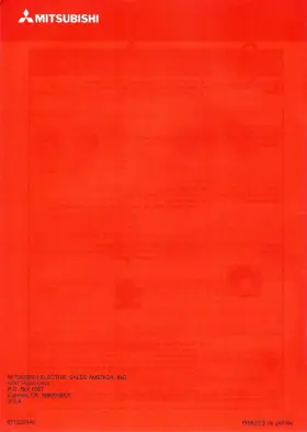871C224A0 MITSUBISHI Vhs Vcr Owners Manual Printed #3