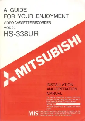 871C224A0 MITSUBISHI Vhs Vcr Owners Manual Printed