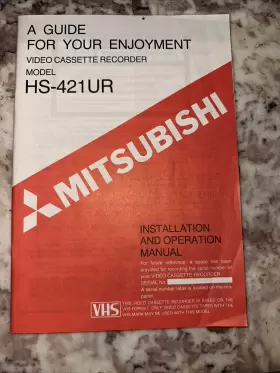 871C226A0 MITSUBISHI Vhs Vcr Owners Manual Printed