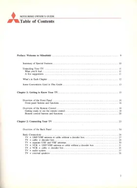871C799A0 MITSUBISHI Tv Owners Manual #2