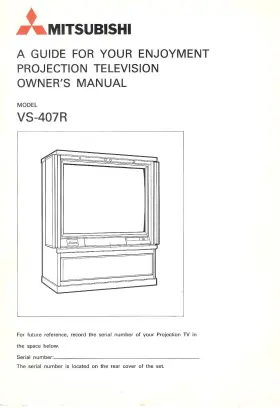 871D078A6 MITSUBISHI Projection Tv Owners Manual