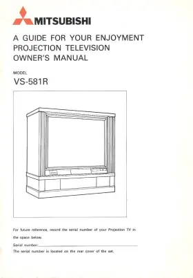 871D078A7 MITSUBISHI Projection Tv Owners Manual