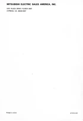 871D141A2 MITSUBISHI Projection Tv Owners Manual #3