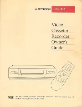 872C130A7 MITSUBISHI Vhs Vcr Owners Manual Printed Singapore