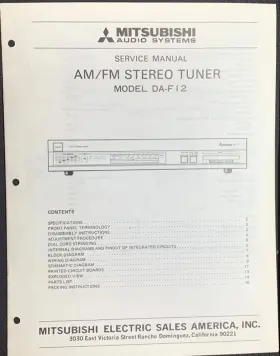 DA-F12 MITSUBISHI Tuner Service Manual
