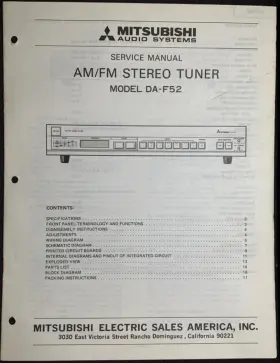 DA-F52 MITSUBISHI Tuner Service Manual