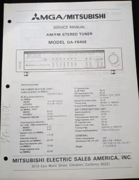 DA-F640E MITSUBISHI Tuner Service Manual