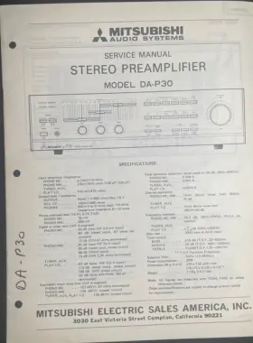 DA-P30 MITSUBISHI Amplifier Service Manual