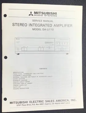 DA-U110 MITSUBISHI Amplifier Service Manual
