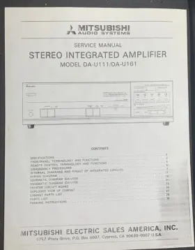 DA-U111 MITSUBISHI Amplifier Service Manual Photocopy