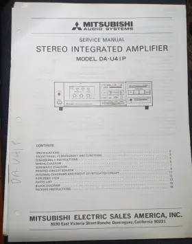 DA-U41P MITSUBISHI Amplifier Service Manual