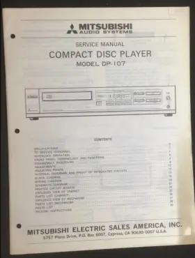 DP-107 MITSUBISHI Cd Player Service Manual