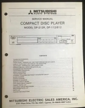 DP-112 MITSUBISHI Cd Player Service Manual