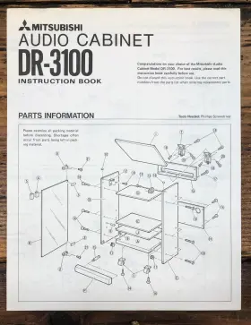 DR-3100 MITSUBISHI Audio Cabinet Owners User Manual