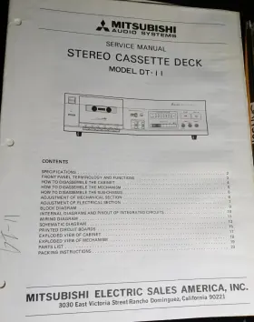 DT-11 MITSUBISHI Cassette Deck Service Manual
