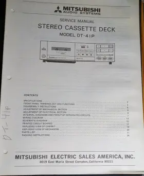 DT-41P MITSUBISHI Cassette Deck Service Manual