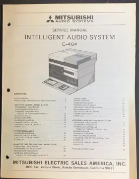 E-404 MITSUBISHI Stereo Service Manual