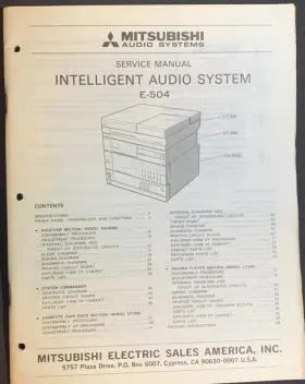 E-504 MITSUBISHI Stereo Service Manual