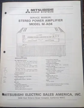 M-A04 MITSUBISHI Power Amplifier Service Manual