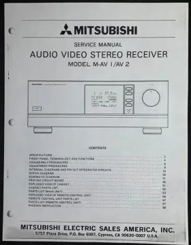 M-AV1 MITSUBISHI Receiver Service Manual Photocopy