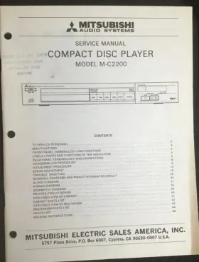 M-C2200 MITSUBISHI Cd Player Service Manual