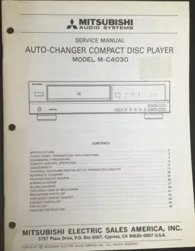 M-C4030 MITSUBISHI Cd Player Service Manual