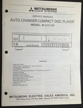 M-C4100 MITSUBISHI Cd Player Service Manual