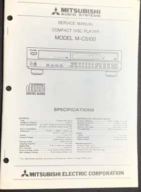 M-C5100 MITSUBISHI Cd Player Service Manual