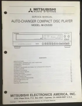 M-C5320 MITSUBISHI Cd Player Service Manual