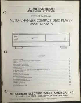 M-C6010 MITSUBISHI Cd Player Service Manual