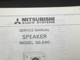 SS-Z20 MITSUBISHI Speakers Service Manual Photocopy