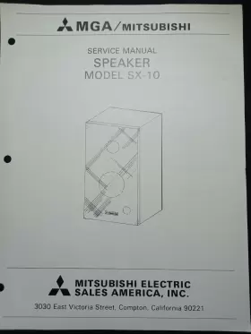 SX-10 MITSUBISHI Speaker Service Manual