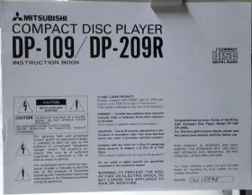 T924C004H21 MITSUBISHI Cd Disc Player Instruction Book Owners